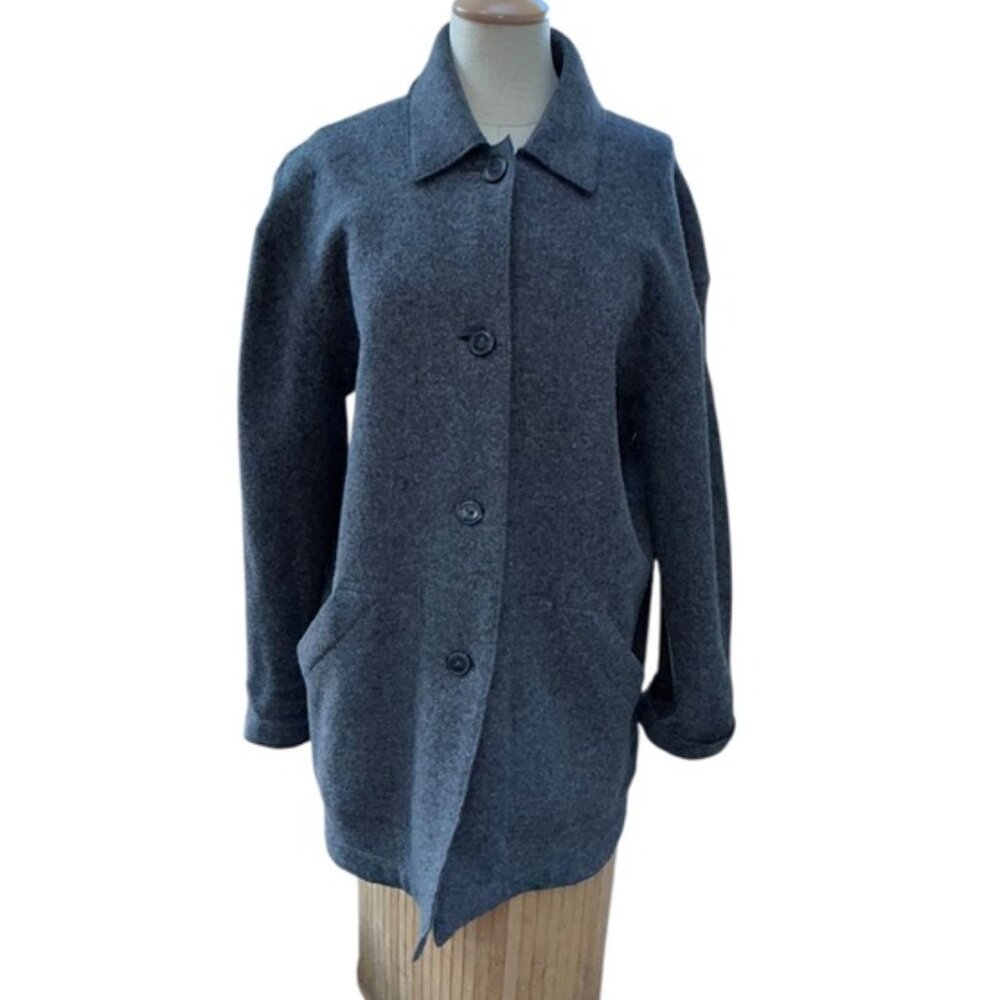 rene lezard gray lightweight un lined gray wool jacket 36 M